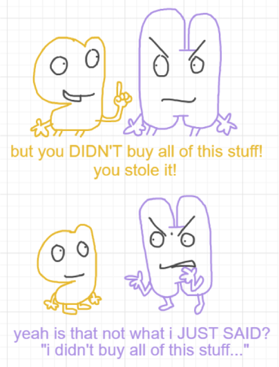A panel from Chilly, episode two of the Board Boards object show by Furretwalk/WalkingFurret.